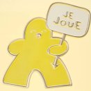 Pin's émaillé meeple Je Joue Jaune