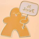 Pin's émaillé meeple Je Joue Orange