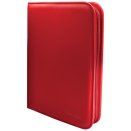 Vivid Red Zippered 4-Pocket Pro-Binder - Ultra Pro