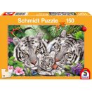 Puzzle 150 pièces - Famille de tigres