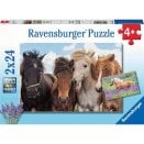 Puzzle 2x24 pieces Ravensburger - The Love of Horses