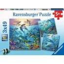 Puzzle 3x49 pieces Ravensburger - The Animal World of the Ocean