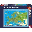 Puzzle 500 pièces - Découvrir l'Europe