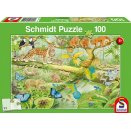Puzzle 100 pièces - Animaux de la forêt équatoriale
