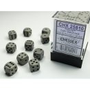 Opaque Polyhedral Dark Grey/black 36 12mm D6 Set - Chessex