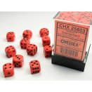 Opaque Polyhedral Orange/black 36 12mm D6 Set - Chessex