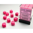 Opaque Polyhedral Pink/White 36 12mm D6 Set - Chessex