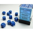 Opaque Polyhedral Blue and White 36 12mm D6 Set - Chessex