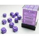 Opaque Polyhedral Purple and White 36 12mm D6 Set - Chessex