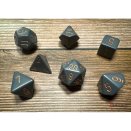 Opaque Polyhedral Drak Grey and Copper 7- Die Set - Chessex