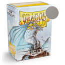 100 Silver Matte Standard Size Sleeves - Dragon Shield