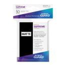 50 Black Matte Supreme UX Standard Size Sleeves - Ultimate Guard
