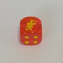 Orange Flamvell 6 sided dice - Yu-Gi-Oh!