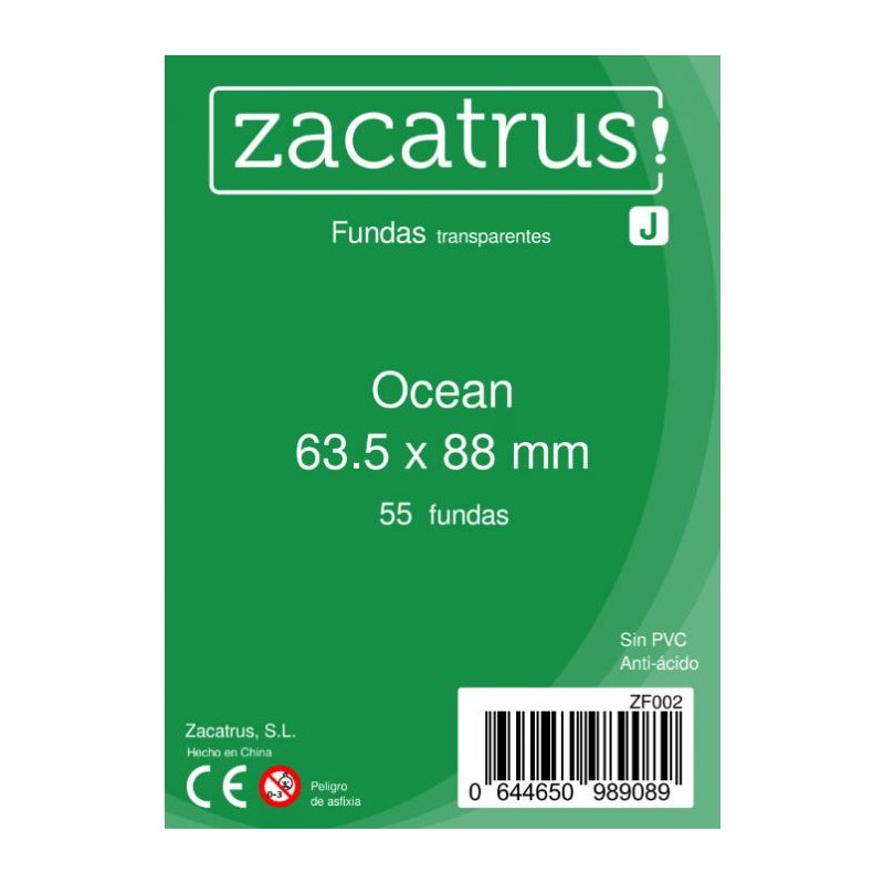 Protège-Carte Zacatrus Sleeves x 55 - Accessoires -  Zacatrus  Sleeve Ocean Premium (63,5 x 88 mm) ZF010